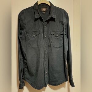 Black Western RRL Button Up